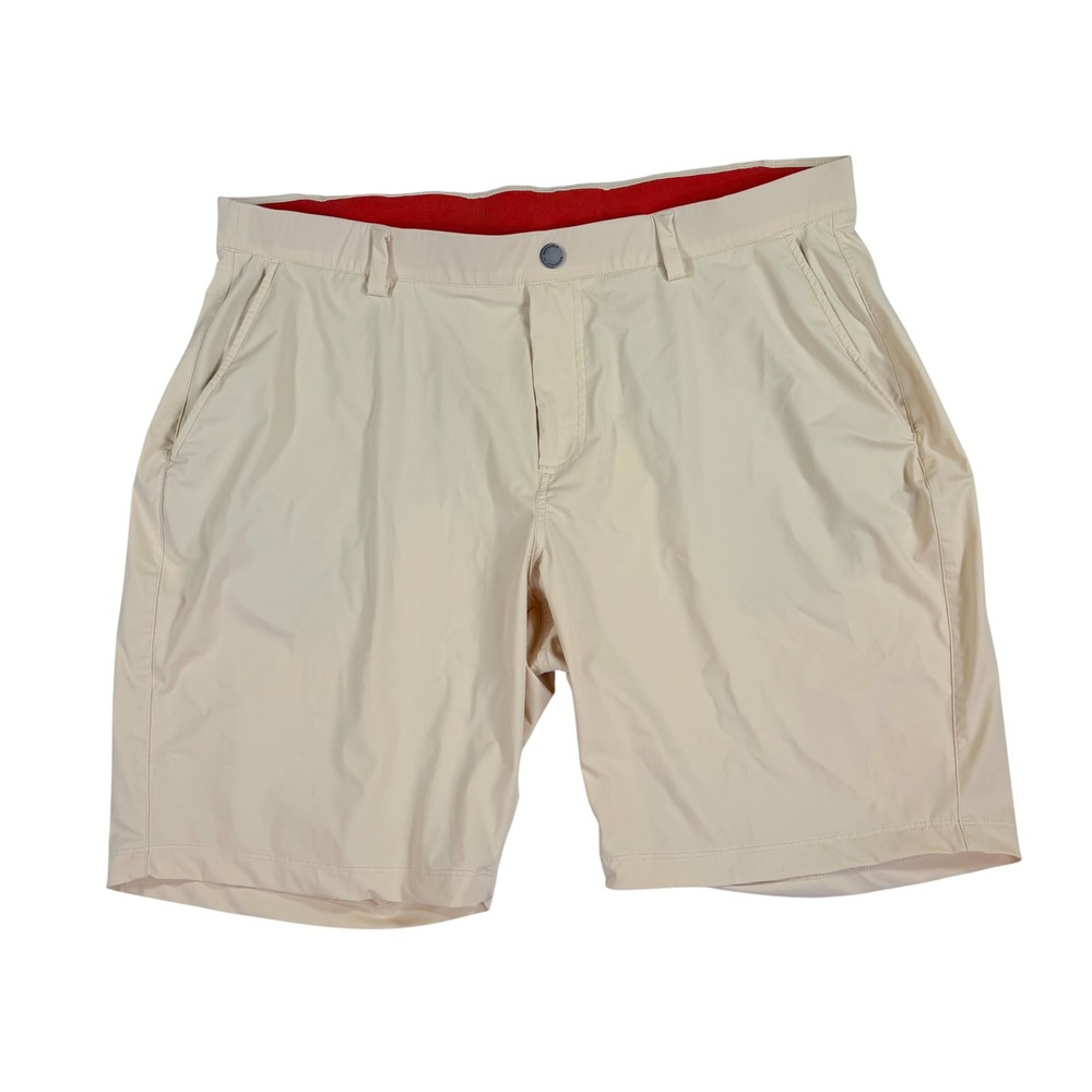 Redvanly Golf Shorts Mens XXL Cream Beige Technical Stretch Performance Active